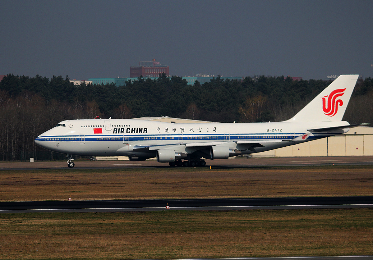 Air China B 747-4J6 B-2472 auf dem Weg zum Start in Berlin-Tegel am 29.03.2014