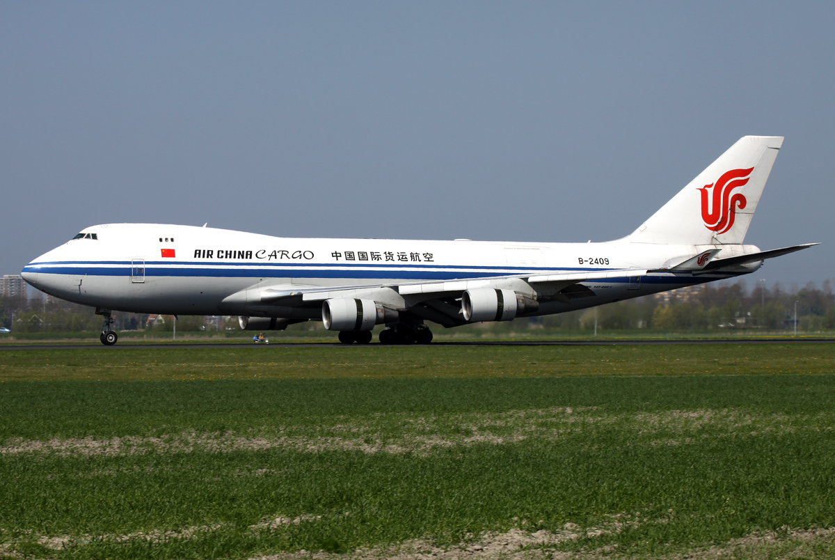 Air China Cargo B747-400F B-2409 auf 18R in AMS / EHAM / Amsterdam am 05.05.2013
