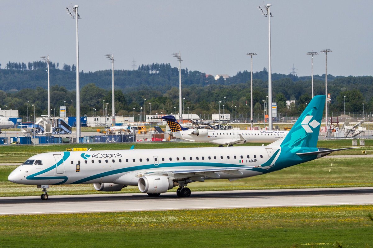 Air Dolomiti (EN-DLA), I-ADJP  I Puritani ~ di Vincenzo Bellini , Embraer, 195 LR (190-200 LR), 22.08.2017, MUC-EDDM, München, Germany 
