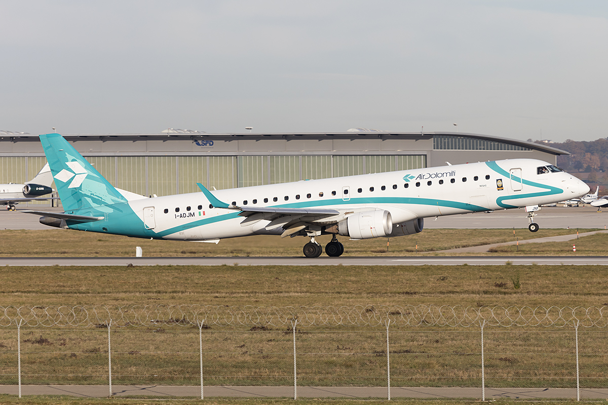 Air Dolomiti, I-ADJM, Embraer, 195, 06.11.2018, STR, Stuttgart, Germany 



