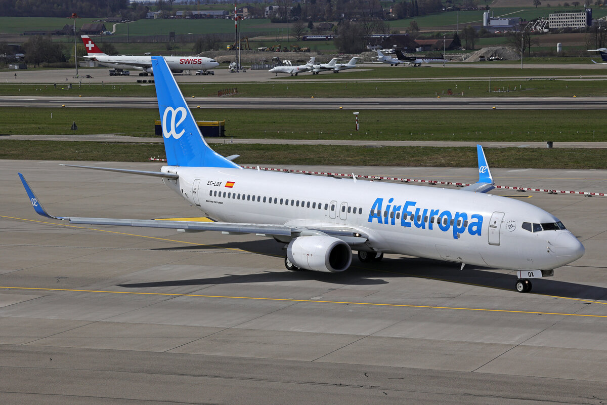 Air Europa, EC-LQX, Boeing B737-85P, msn: 36589/4116, 03.April 2026, ZRH Zürich, Switzerland.