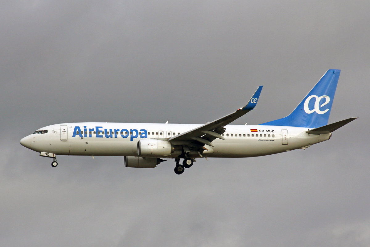 Air Europa, EC-MUZ, Boeing 737-85P, msn: 60589/6930, 28,September 2019, FRA Frankfurt, Germany.