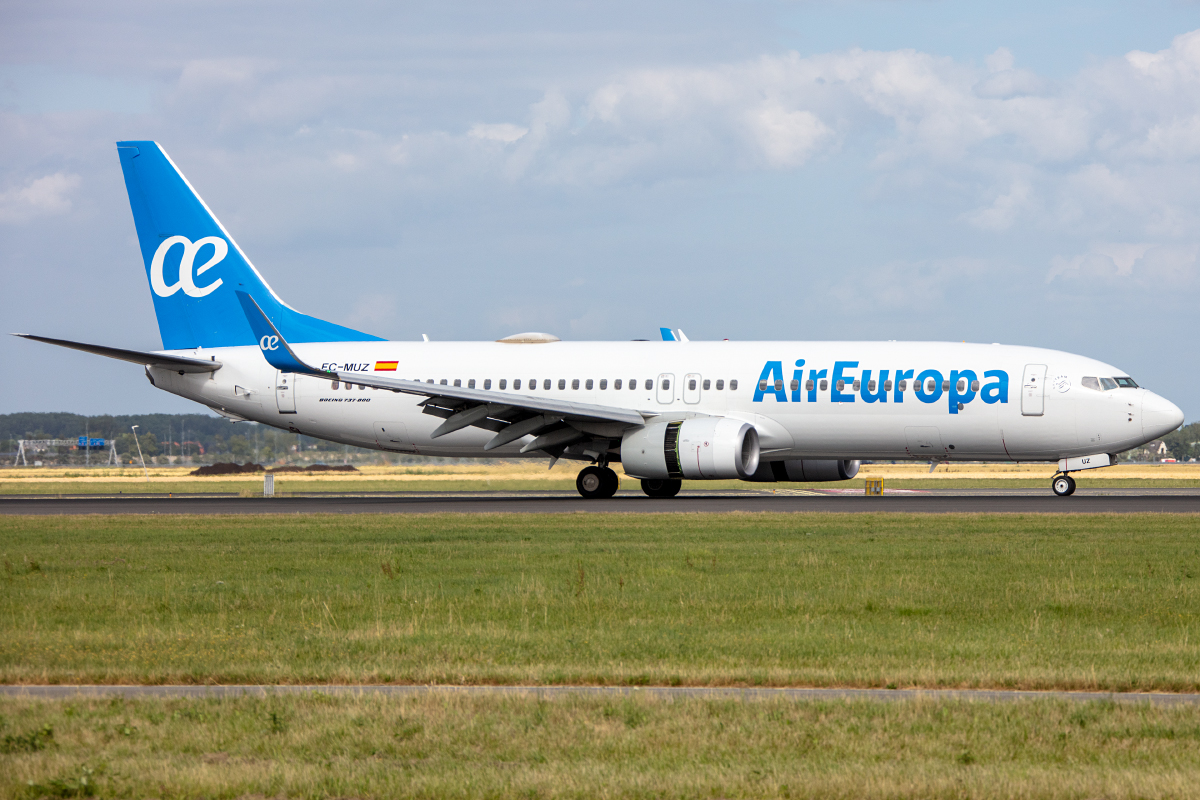 Air Europa, EC-MUZ, Boeing, B737-85P, 02.07.2023, AMS, Amsterdam, Niederlande