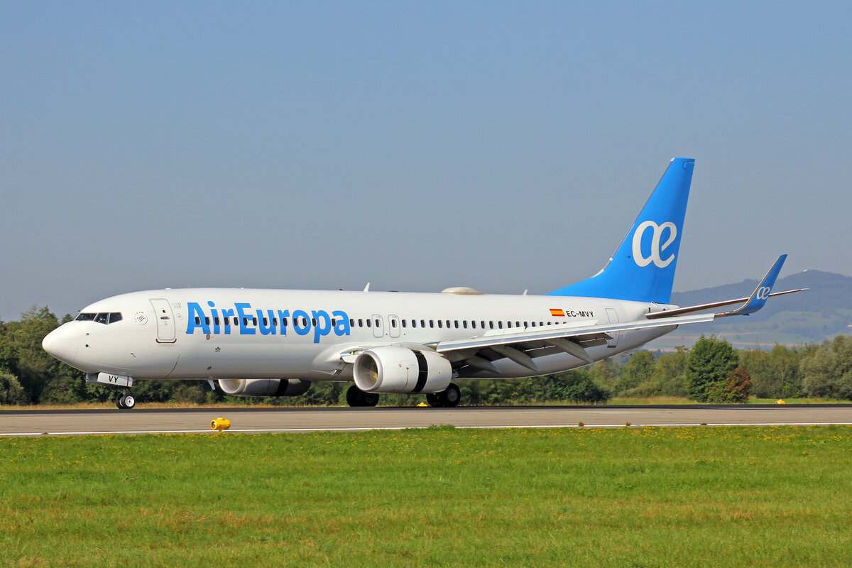 Air Europa, EC-MVY, Boeing,737-85P, msn: 60590/7031, 04.September 2021, ZRH Zürich, Switzerland.