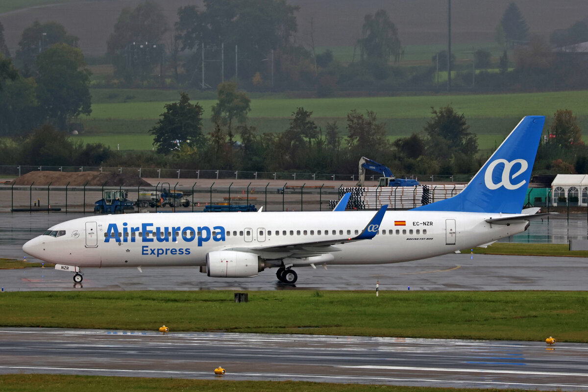 Air Europa Express, EC-NZR, Boeing B737-8AS, msn: 40318/4204, 14.Oktober 2023, ZRH Zürich, Switzerland.
