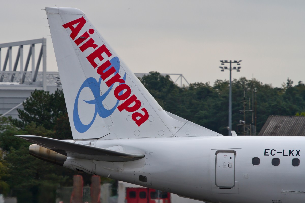 Air Europa (UX), EC-LKX, Embraer, 195 LR (Seitenleitwerk/Tail), 15.09.2014, FRS-EDDF, Frankfurt, Germany