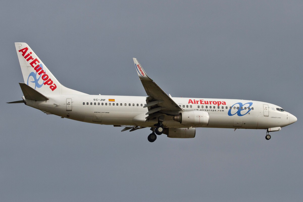 Air Europa (UX/AEA), EC-JNF  Lorenzo's Land , Boeing, 737-85P wl, 17.04.2015, FRA-EDDL, Frankfurt, Germany