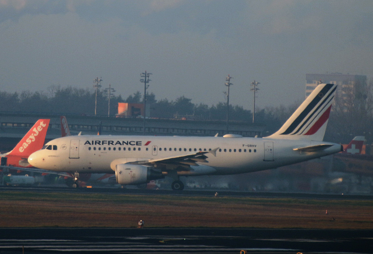 Air France, Airbus A 319-111, F-GRHV, TXL, 20.12.2019