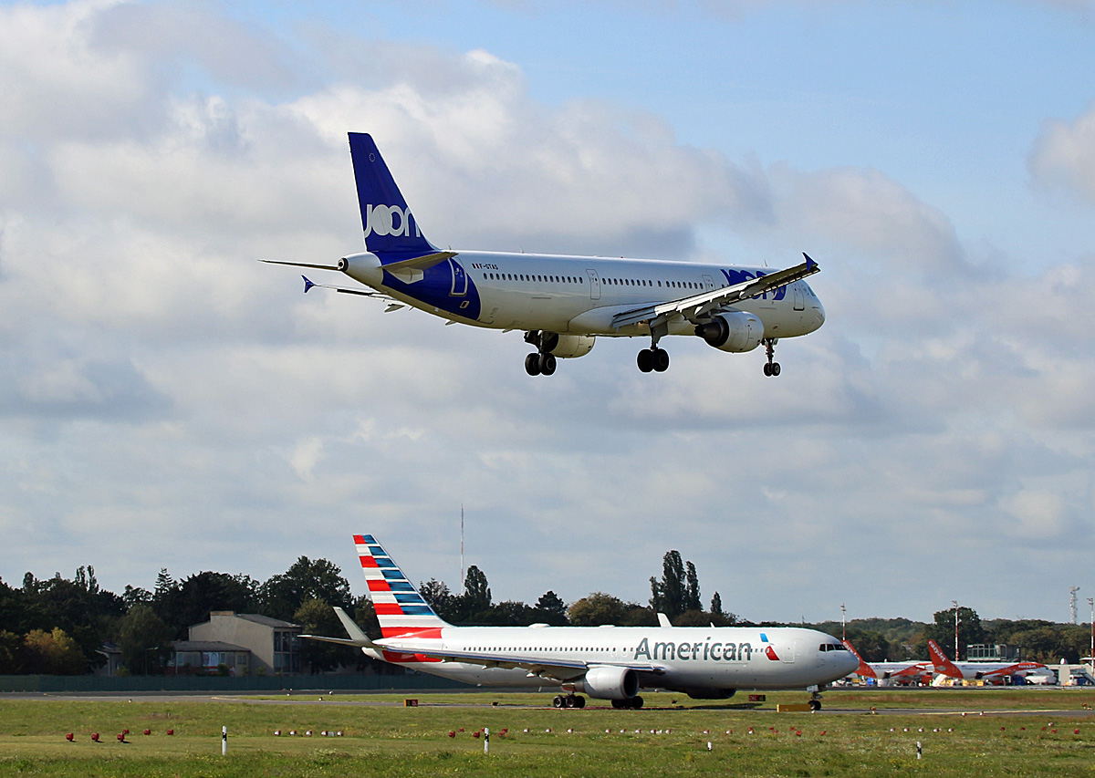 Air France, Airbus A 321-121, F-FTAS, American Airlines, Boeing B 767-323(ER), N384AA, TXL, 19.09.2019