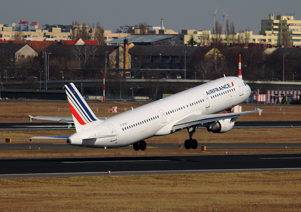 Air France, Airbus A 321-212, F-GTAS, TXL, 04.03.2017