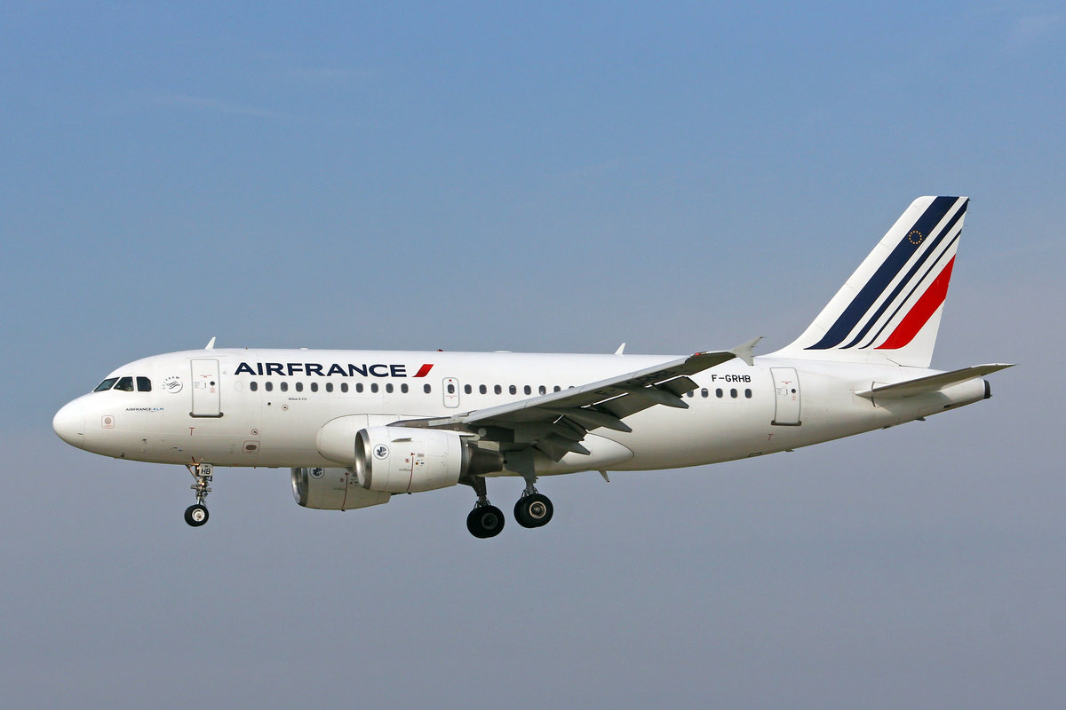 Air France, F-GRHB, Airbus A319-111, msn: 985, 15.Juni 2018, ZRH Zürich, Switzerland.