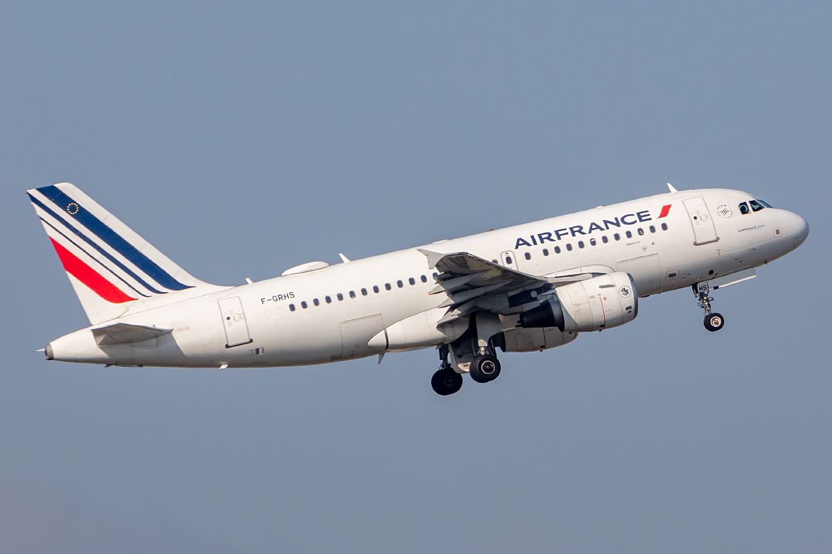 Air France, F-GRHS, Airbus, A319-111, 10.10.2021, CDG, Paris, France