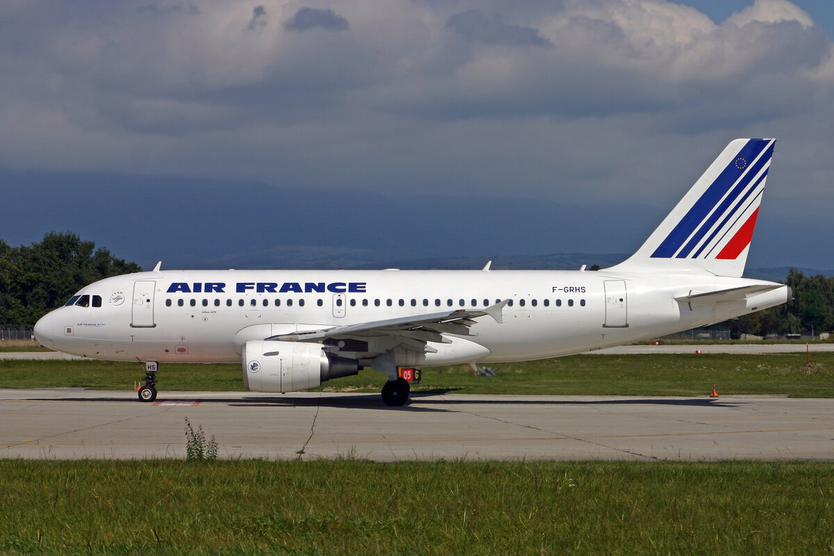 Air France, F-GRHS, Airbus A319-111, msn: 1444, 02.September 2007, GVA Genève, Switzerland.