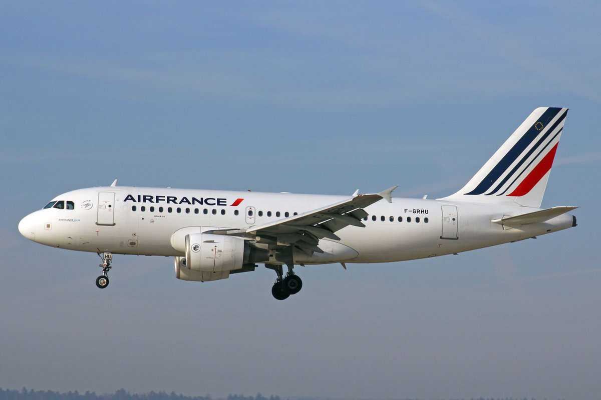 Air France, F-GRHU, Airbus A319-111, msn: 1471, 15.März 2017, ZRH Zürich, Switzerland.