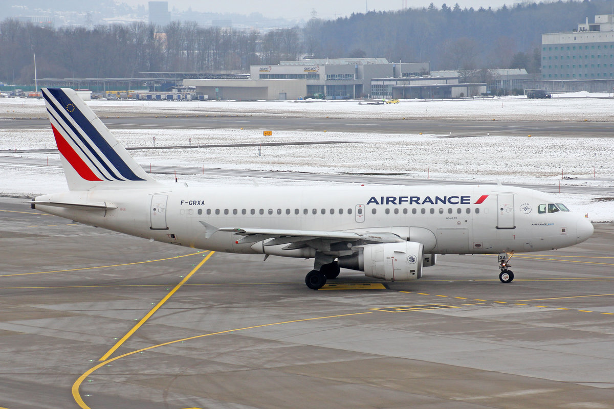 Air France, F-GRXA, Airbus A319-111, msn: 1640, 19.Januar 2017, ZRH Zürich, Switzerland.