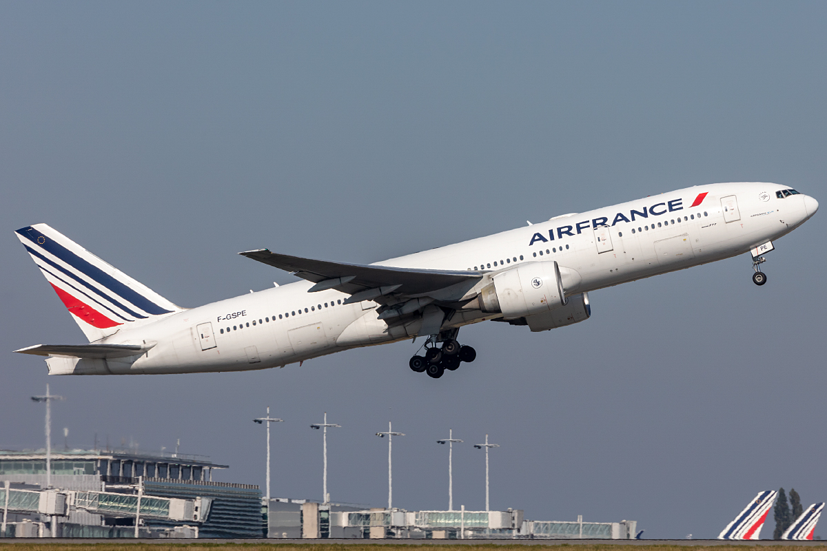 Air France, F-GSPE, Boeing, B777-228ER, 09.10.2021, CDG, Paris, France