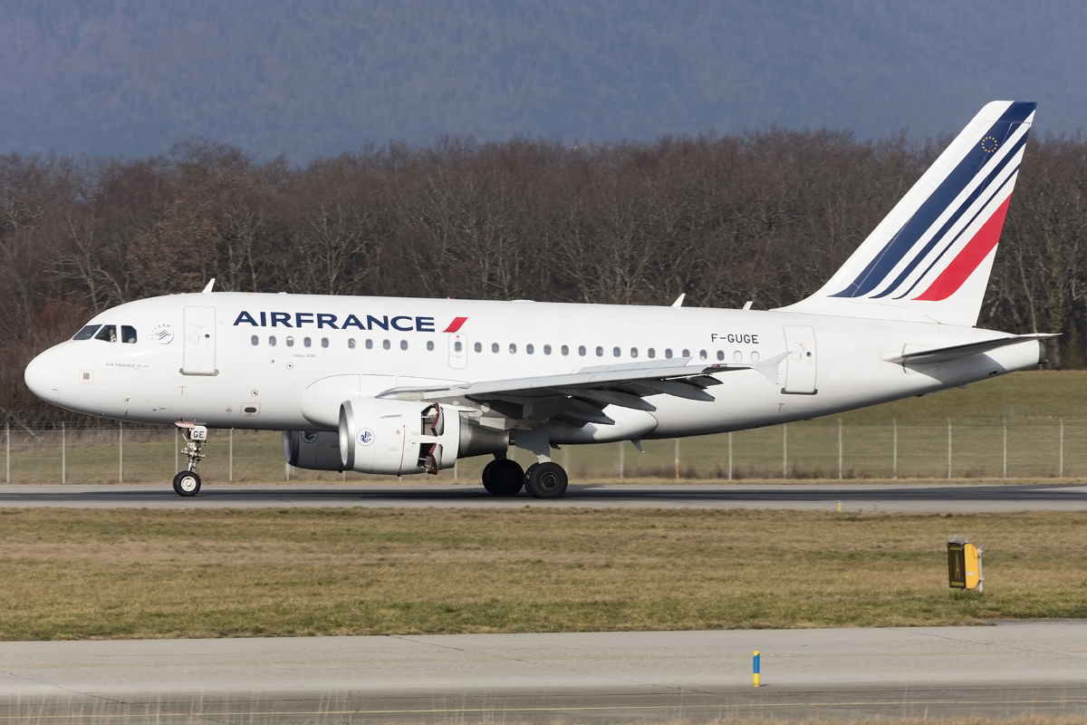 Air France, F-GUGE, Airbus, A318-111, 30.01.2016, GVA, Geneve, Switzerland 



