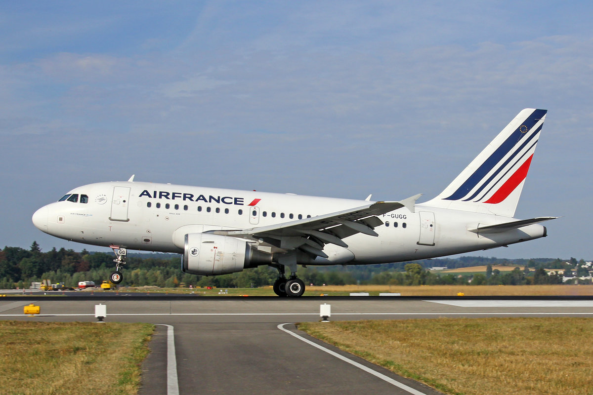 Air France, F-GUGG, Airbus, A318-111, msn: 2317, 01.August 2018, ZRH Zürich, Switzerland.
