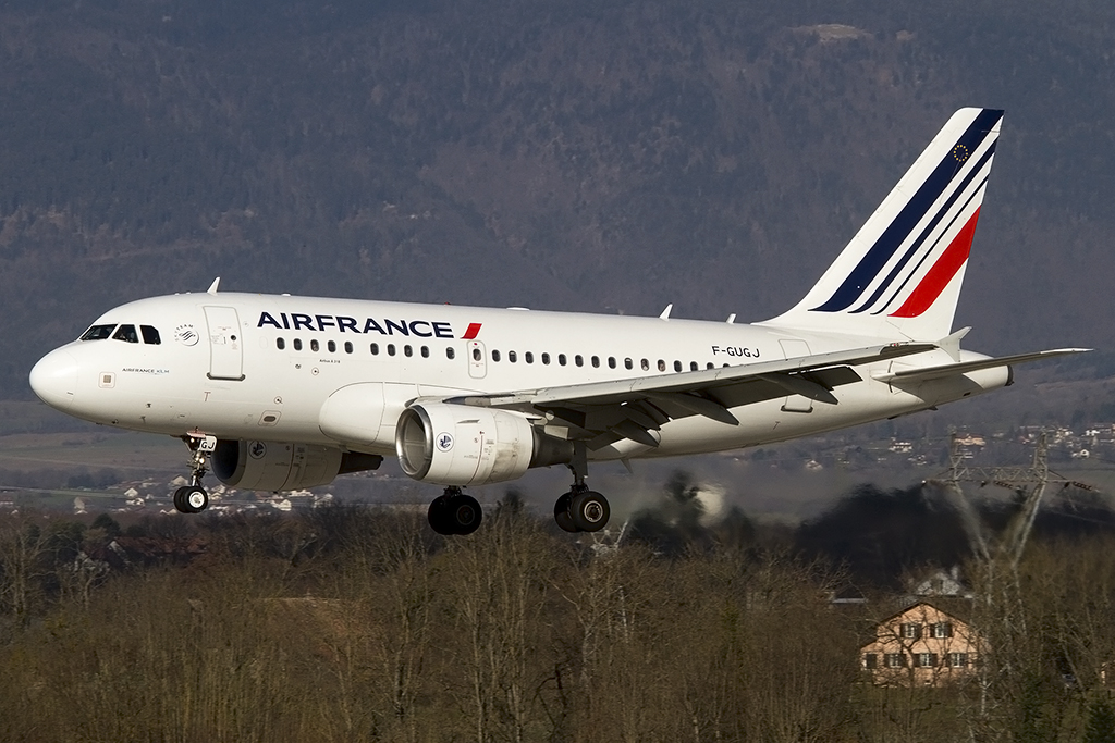 Air France, F-GUGJ, Airbus, A318-111, 13.01.2015, GVA, Geneve, Switzerland 





