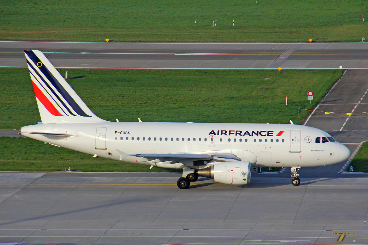 Air France, F-GUGK, Airbus A318-111, msn: 2601, 14.April 2018, ZRH Zürich, Switzerland.