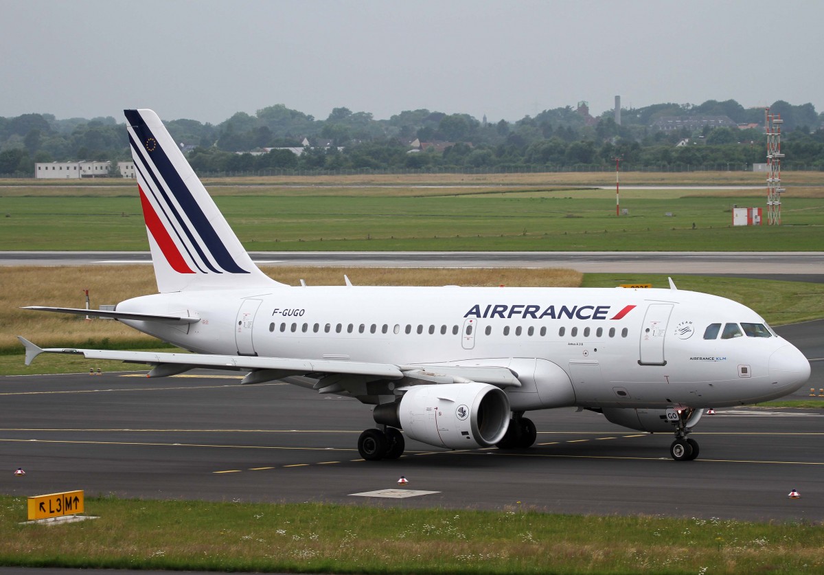Air France, F-GUGO, Airbus, A 318-100 (neue AF-Lkrg.), 01.07.2013, DUS-EDDL, Dsseldorf, Germany 