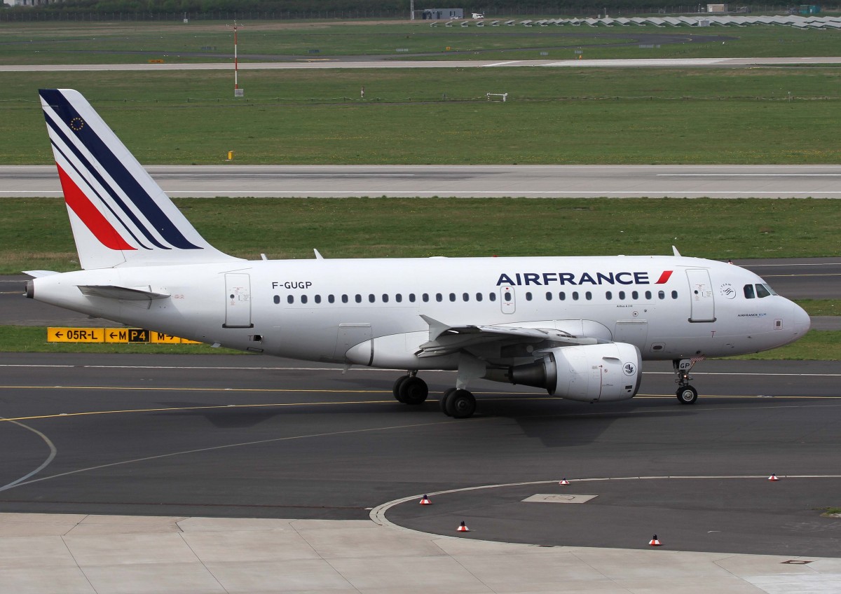 Air France, F-GUGP, Airbus, A 318-100 (neue AF-Lkrg.), 02.04.2014, DUS-EDDL, Dsseldorf, Germany 