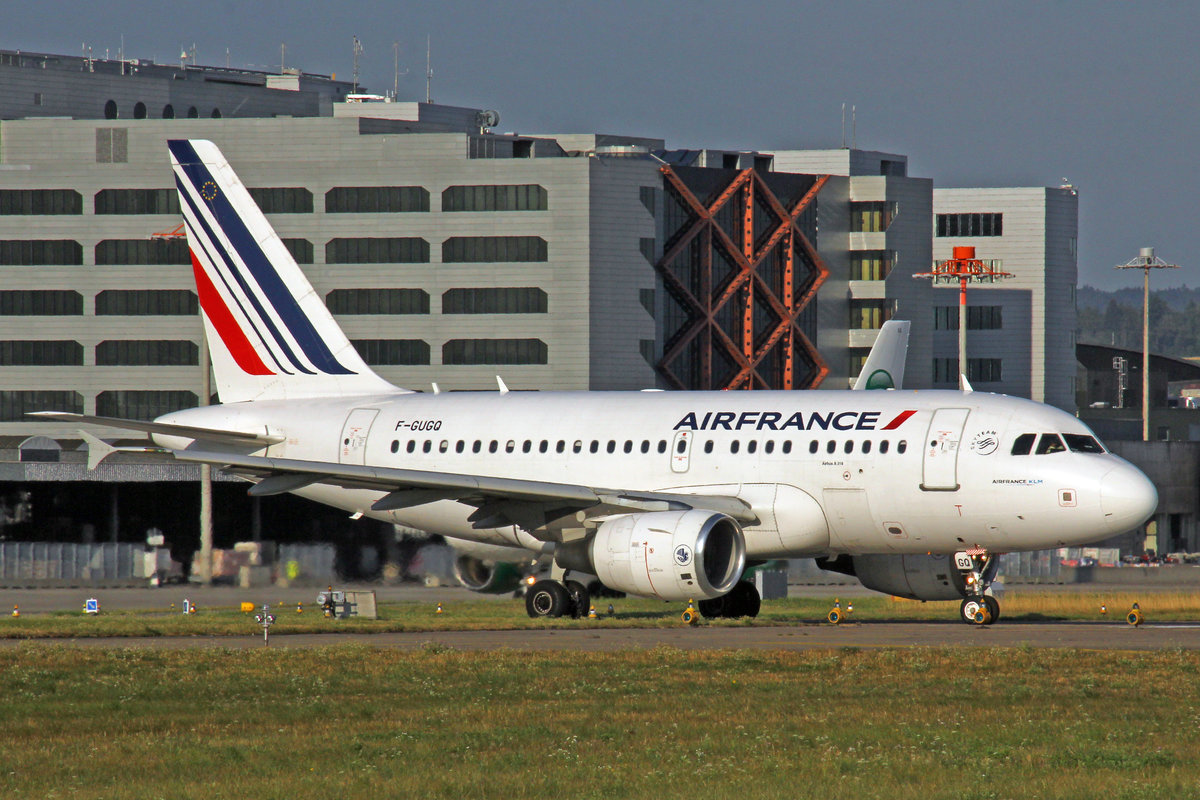 Air France, F-GUGQ, Airbus A318-111, msn: 2972, 01.August 2018, ZRH Zürich, Switzerland.