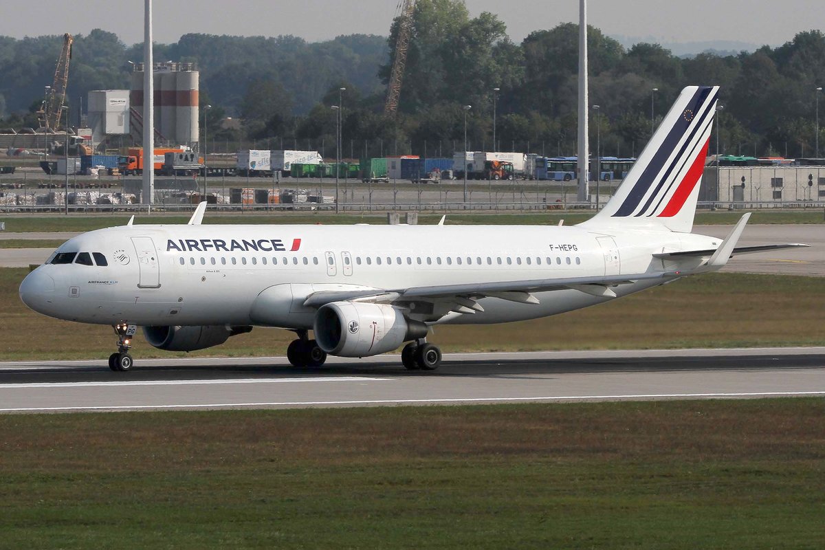 Air France, F-HEPG, Airbus, A 320-214 sl, MUC-EDDM, München, 20.08.2018, Germany