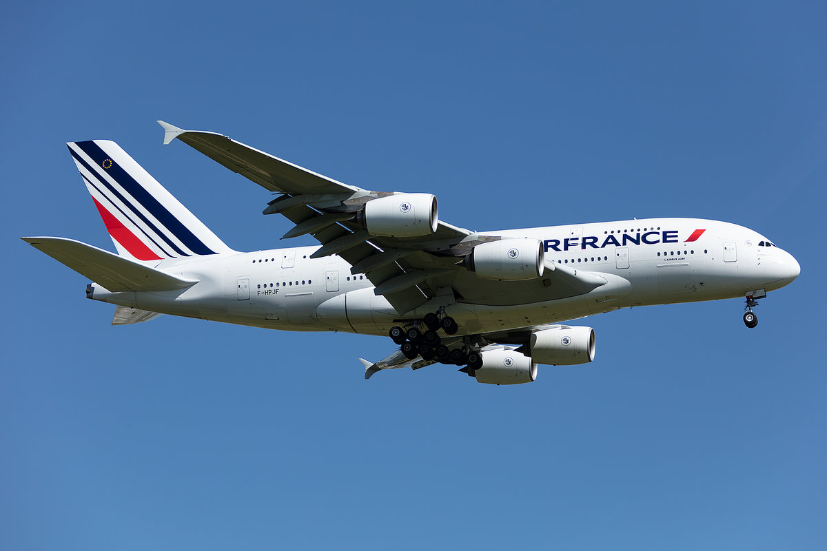 Air France, F-HPJF, Airbus, A380-861, 14.05.2019, CDG, Paris, France


