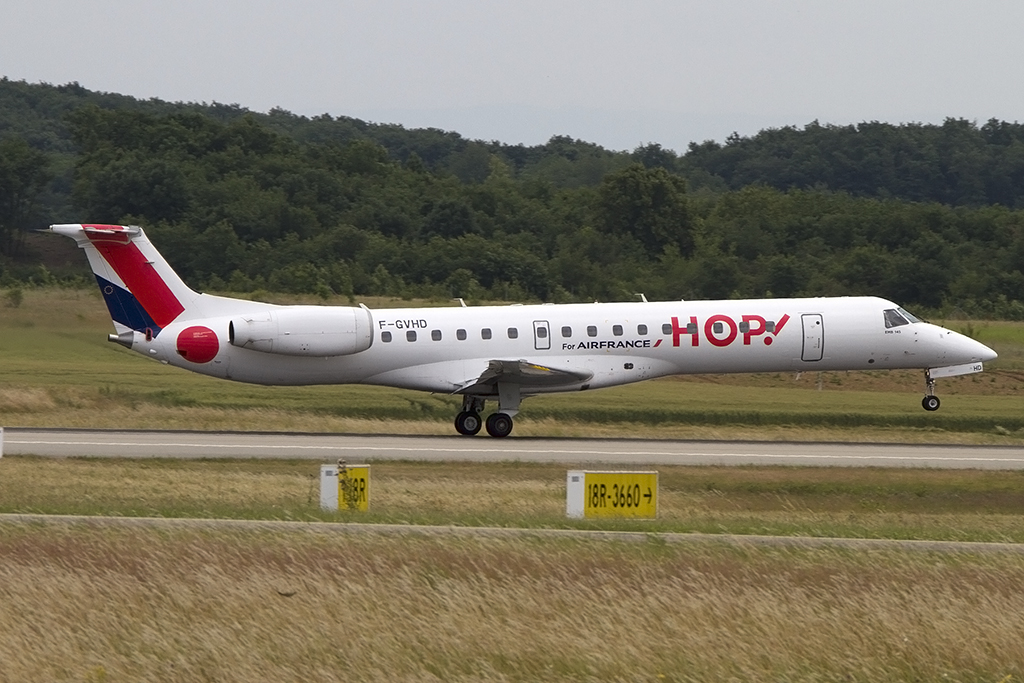Air France - HOP!, F-GVHD, Embraer, ERJ-145, 06.06.2014, LYS, Lyon, France 




