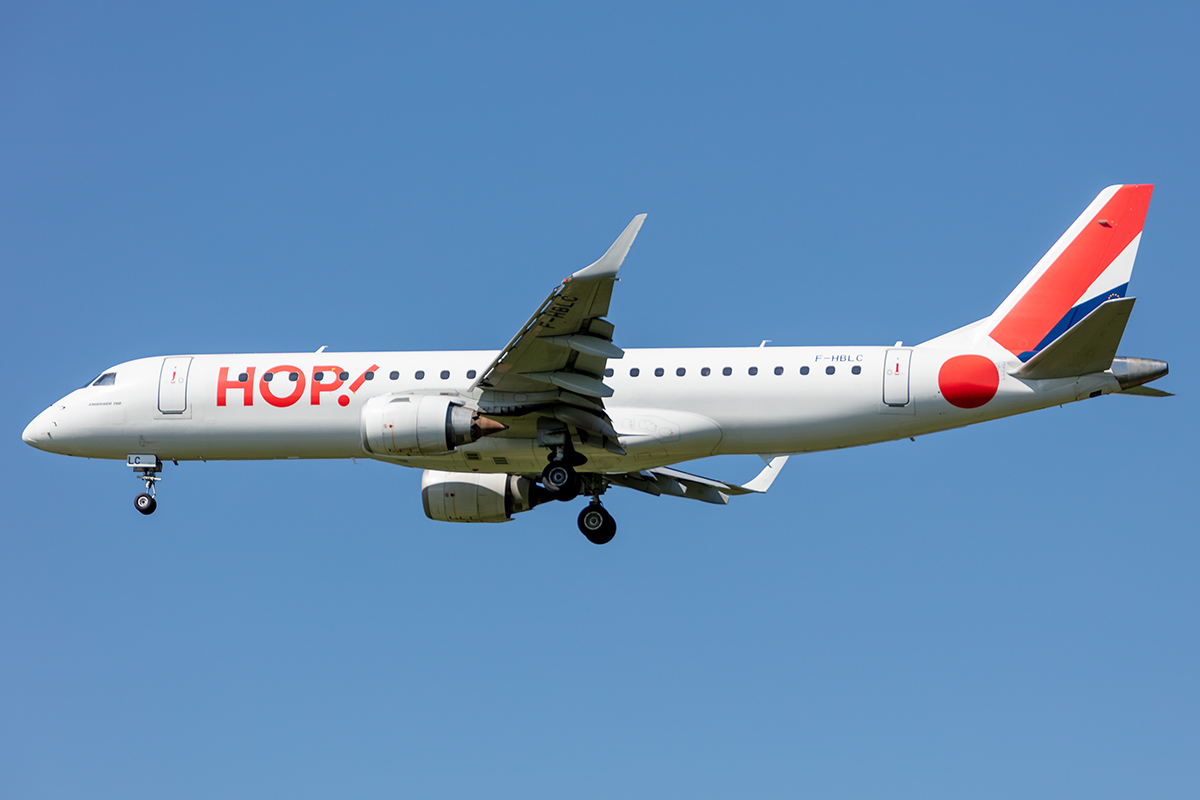 Air France - HOP!, F-HBLC, Embraer, 190, 10.07.2021, BSL, Basel, Switzerland