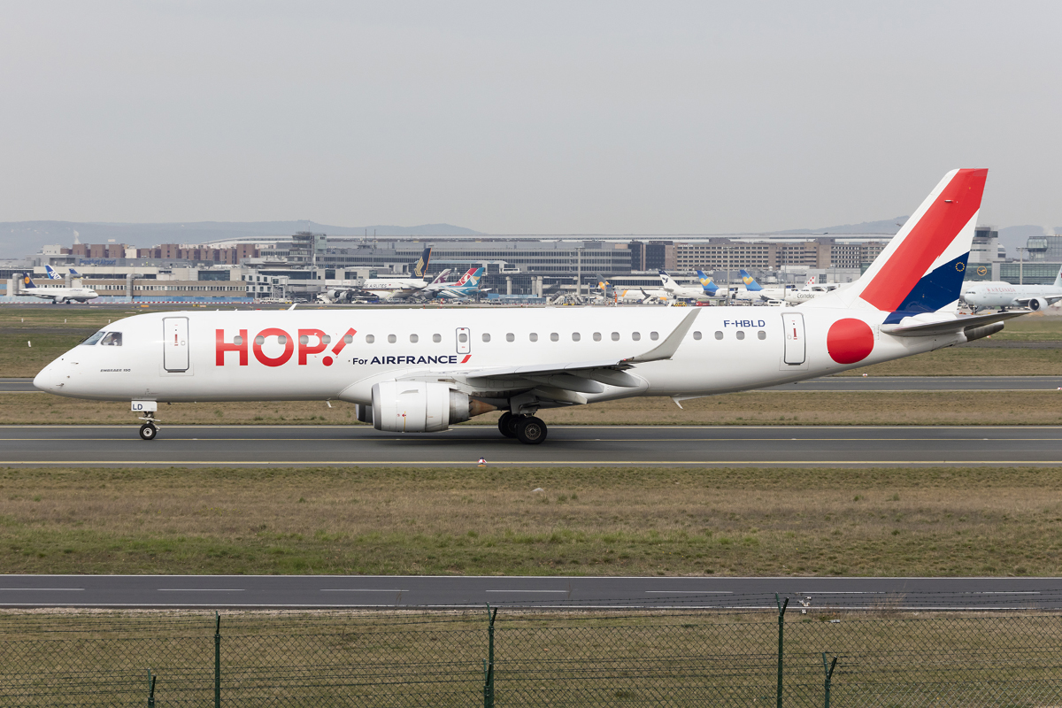 Air France - HOP!, F-HBLD, Embraer, ERJ-190, 01.04.2017, FRA, Frankfurt, Germany 





