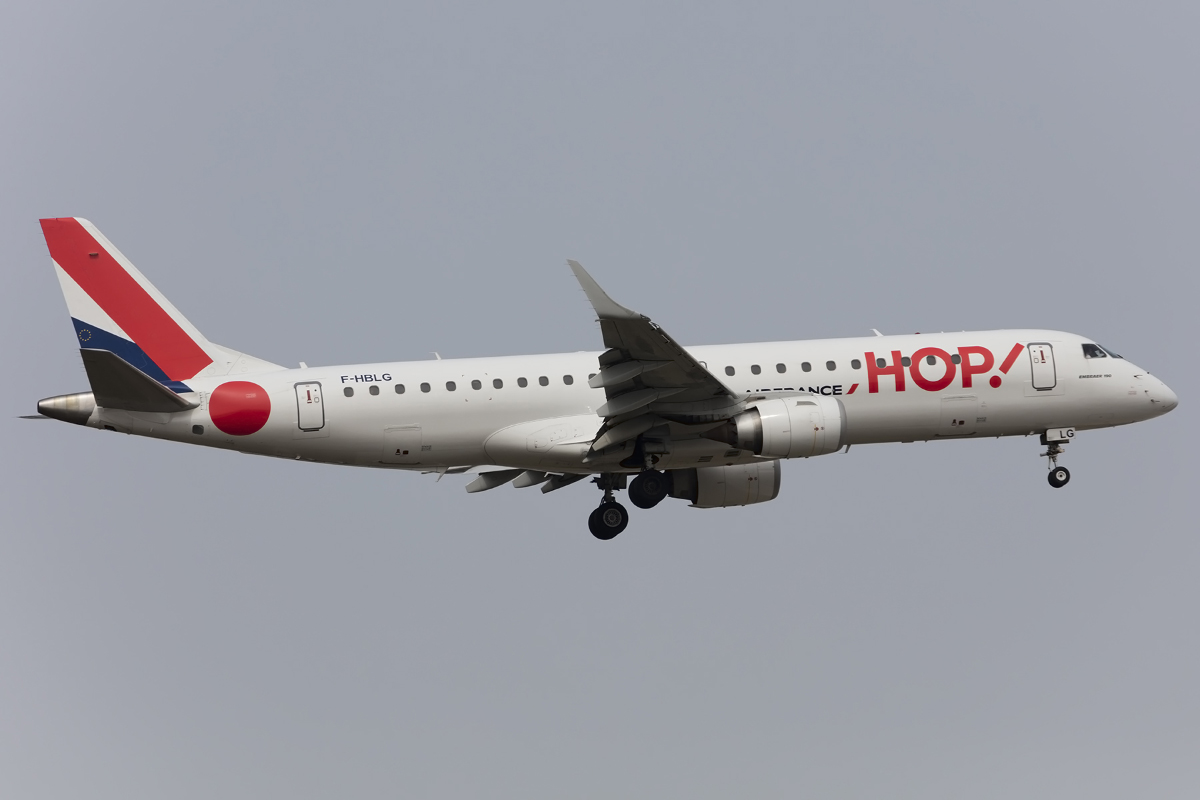 Air France - HOP!, F-HBLG, Embraer, ERJ-190, 02.04.2016, FRA, Frankfurt, Germany 




