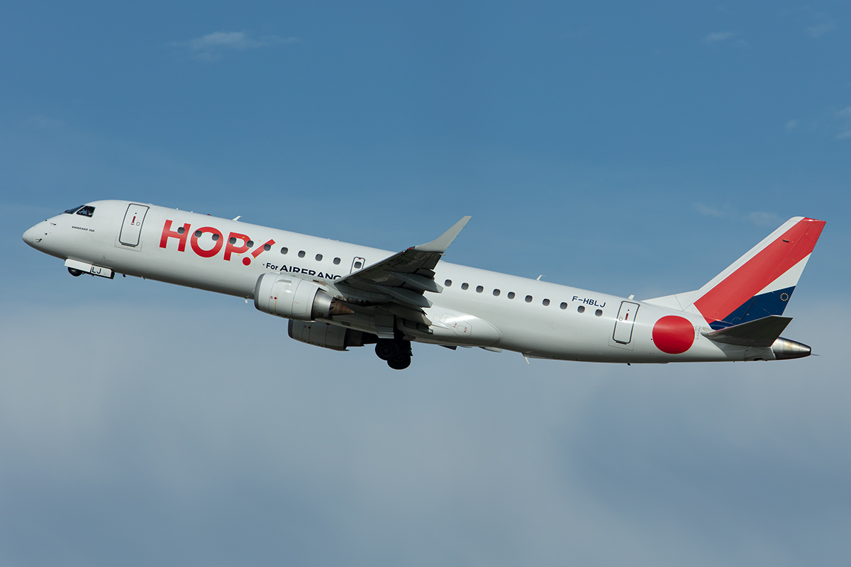 Air France - HOP!, F-HBLJ, Embraer, ERJ-190, 27.10.2019, STR, Stuttgart, Germany


