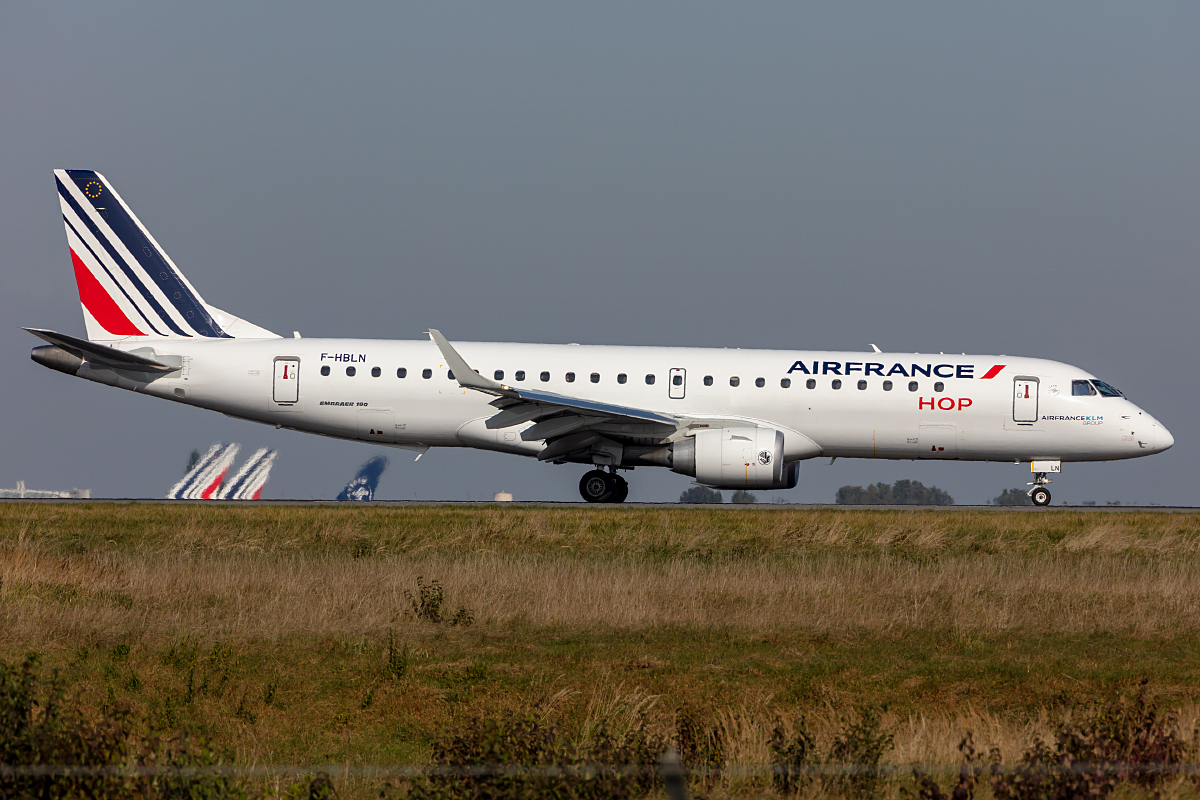 Air France - HOP!, F-HBLN, Embraer, ERJ-190, 10.10.2021, CDG, Paris, France