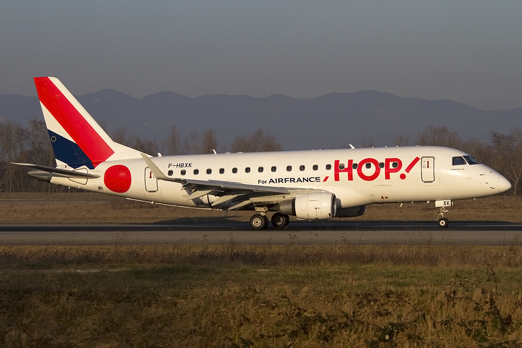 Air France - HOP!, F-HBXK, Embraer, ERJ-170, 12.02.2015, BSL, Basel, Switzerland 




