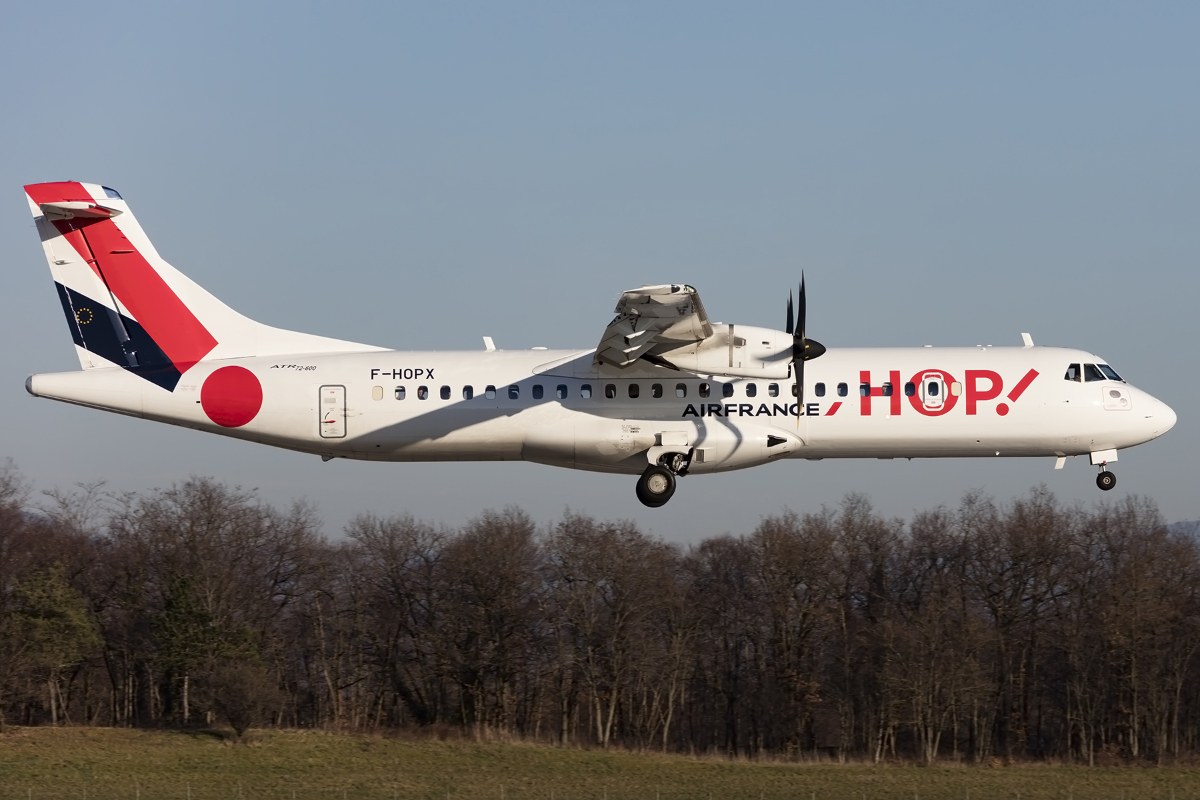 Air France - HOP!, F-HOPX, Aerospatiale, ATR-72-212A, 26.12.2015, BSL, Basel, Switzerland 



