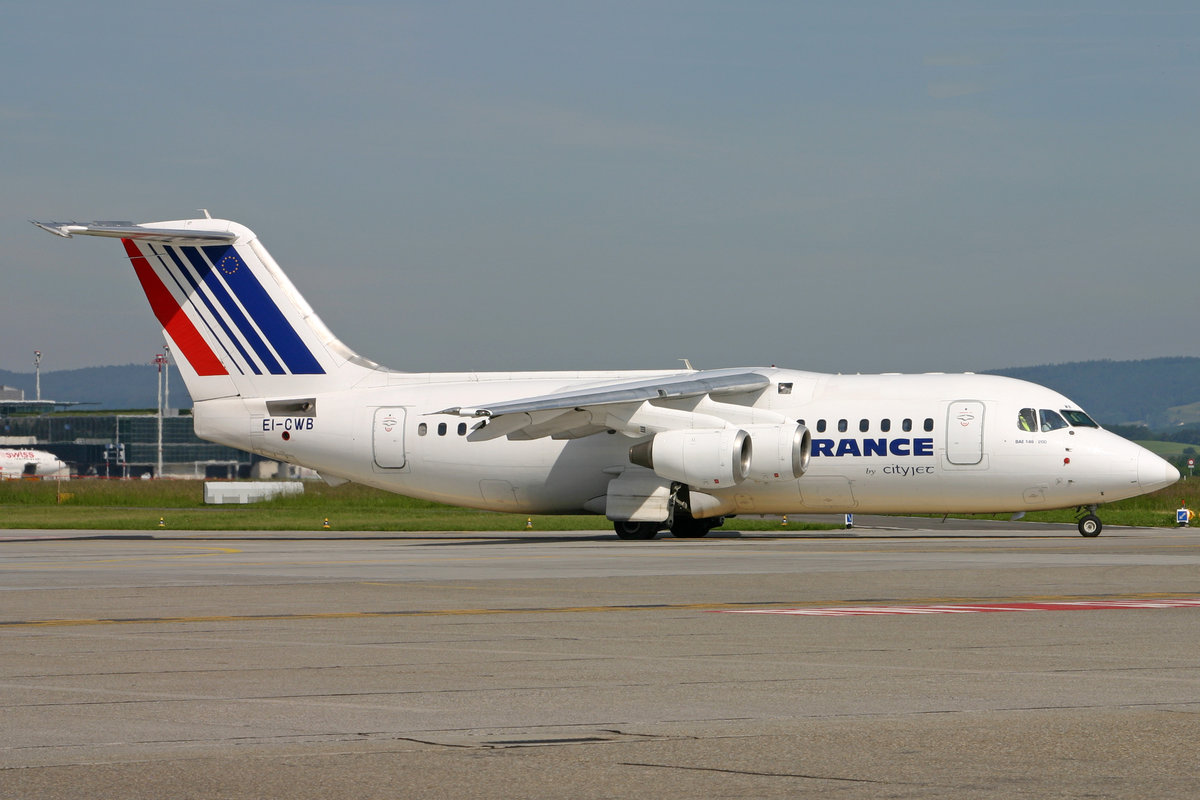 Air France (Operated by CityJet), EI-CWB, BAe 146-200, msn: E2051, 10.Juni 2006, ZRH Zürich, Switzerland.