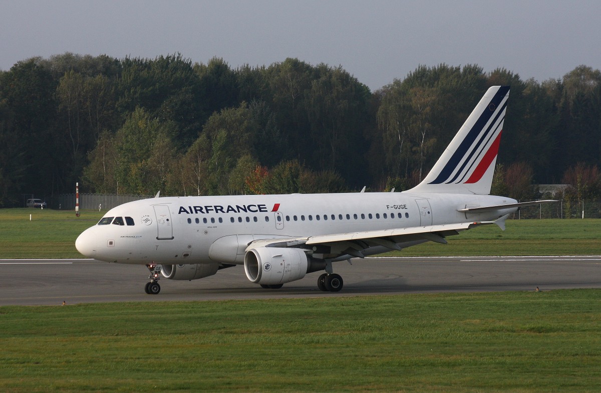 Air France,F-GUGE,(c/n 2100),Airbus A 318-111, 11.10.2014, HAM-EDDH, Hamburg, Germany 