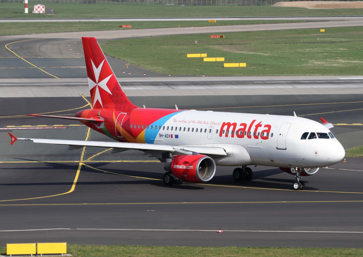 Air Malta, 9H-AEH  Floriana , Airbus, A 319-100 (neue Lkrg.), 02.04.2014, DUS-EDDL, Dsseldorf, Germany 