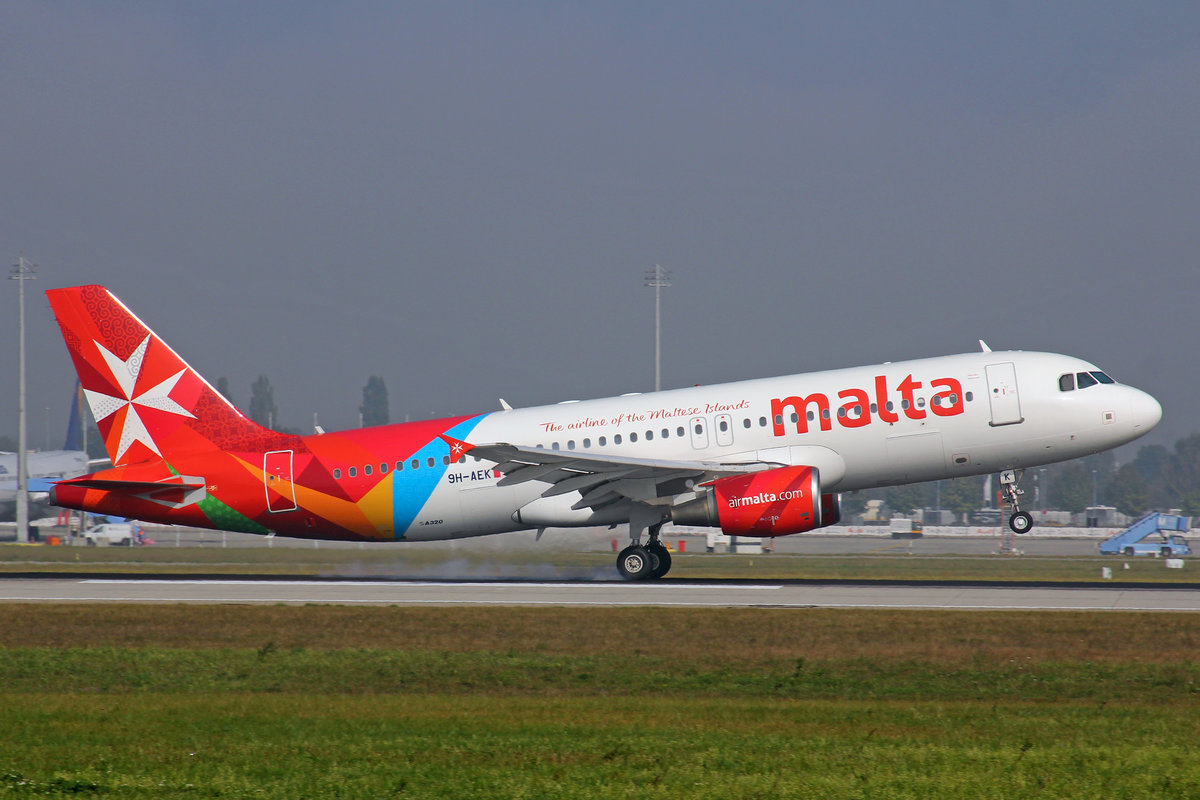 Air Malta, 9H-AEK, Airbus A320-214,  San Giljan , 24.September 2016, MUC München, Germany.