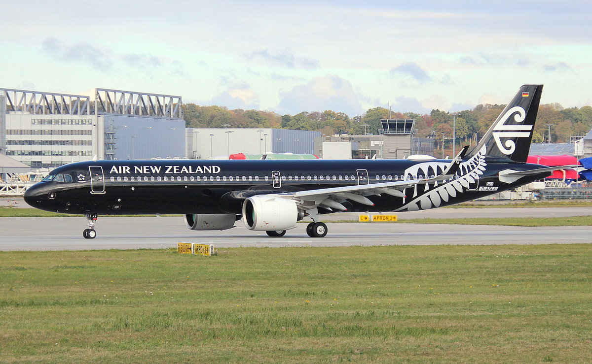 Air New Zealand, D-AZAX, Reg.ZK-NNA, MSN 8496, Airbus A 321-271NX, 28.10.2018,XFW-EDHI, Hamburg Finkenwerder, Germany (all Black livery) 