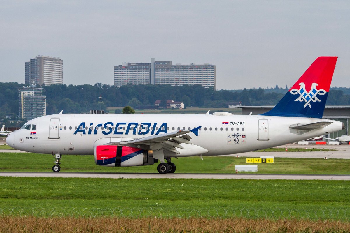 Air Serbia (JU-ASL), YU-APA  Miki Manojlovic , Airbus, A 319-132, 05.09.2017, STR-EDDS, Stuttgart, Germany 