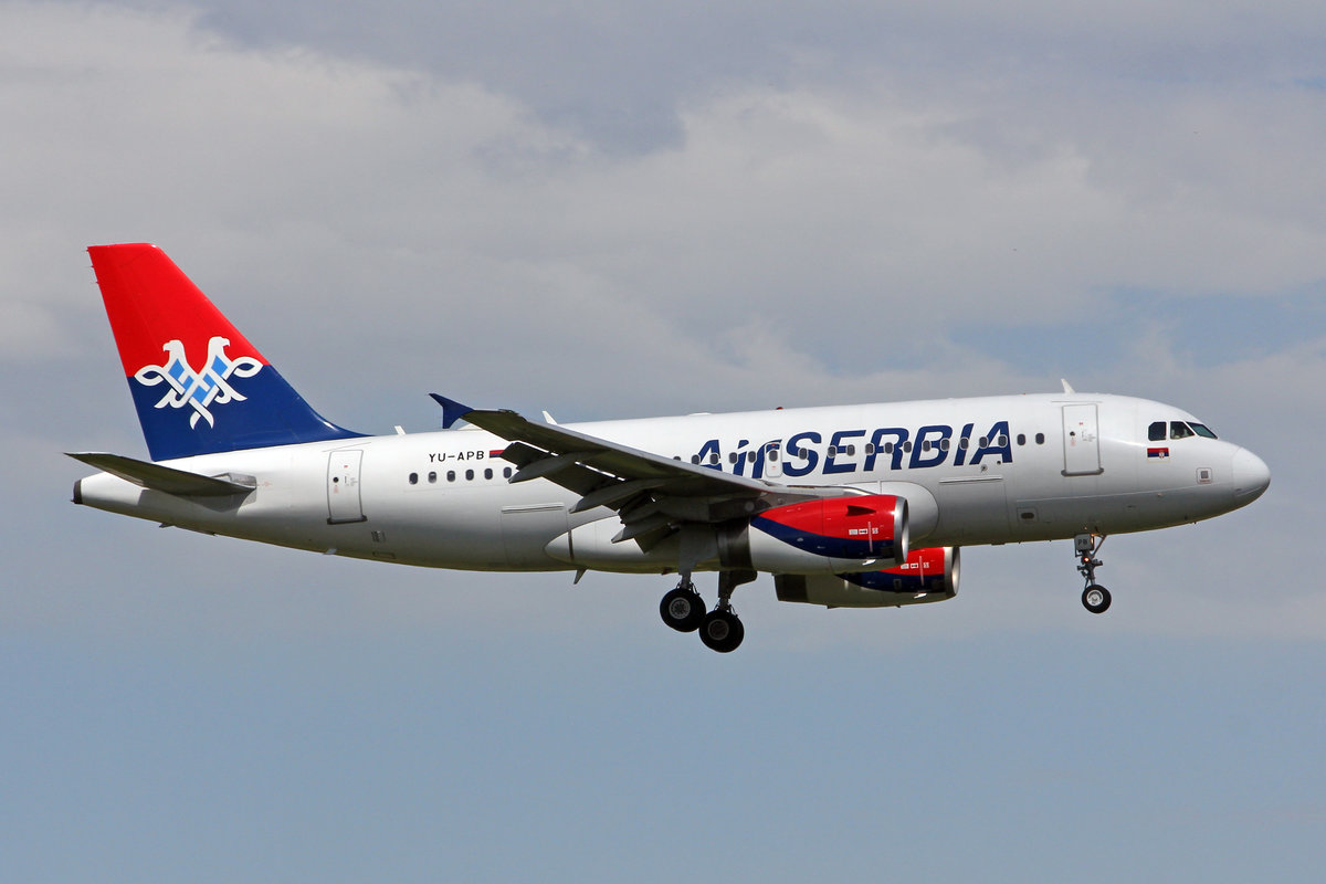 Air Serbia, YU-APB, Airbus A319-132, msn: 2296, 29.April 2018, ZRH Zürich, Switzerland.