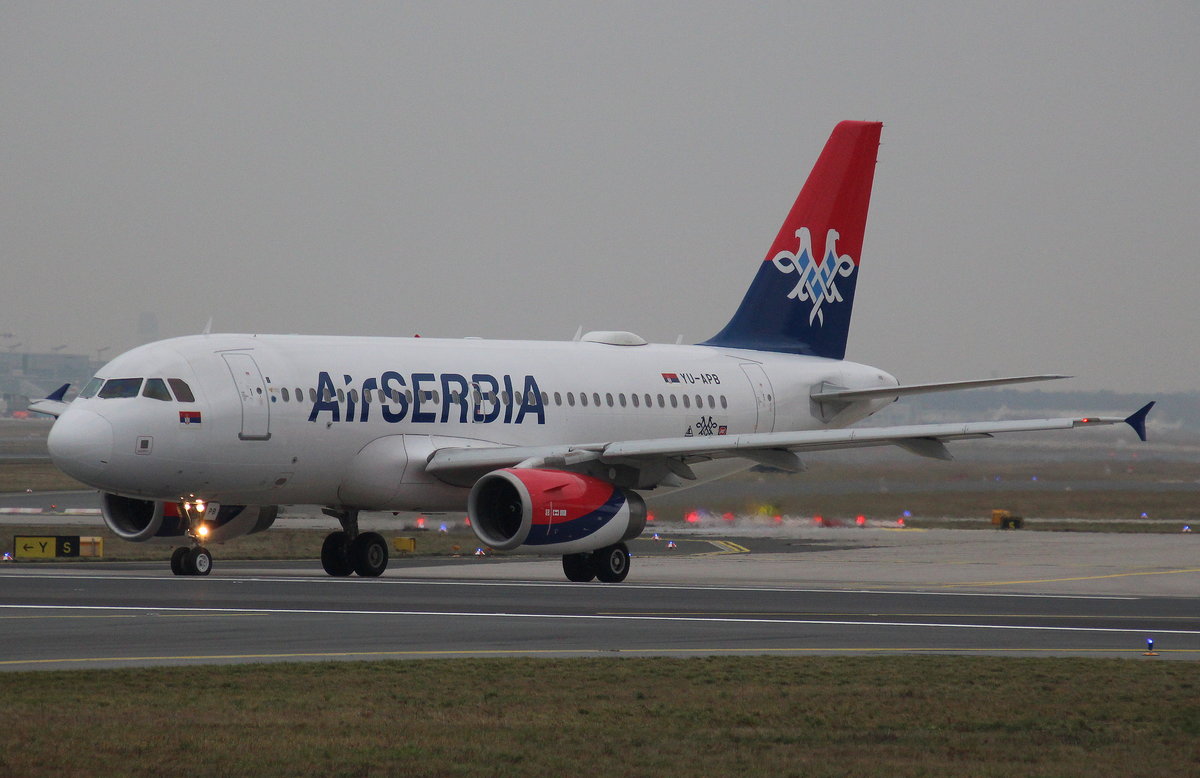 Air Serbia, YU-APB, MSN 2296, Airbus A 319-132,13.01.2018, FRA-EDDF, Frankfurt, Germany 
