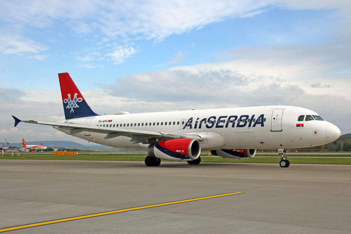 Air Serbia, YU-APG, Airbus A320-232, 17.April 2017, ZRH Zürich, Switzerland.