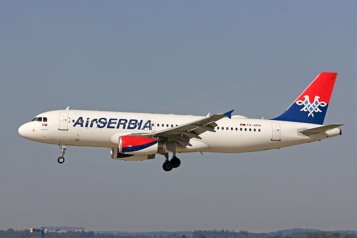 Air Serbia, YU-APH, Airbus A320-232, msn: 2645, 25.Juni 2019, ZRH Zürich, Switzerland.