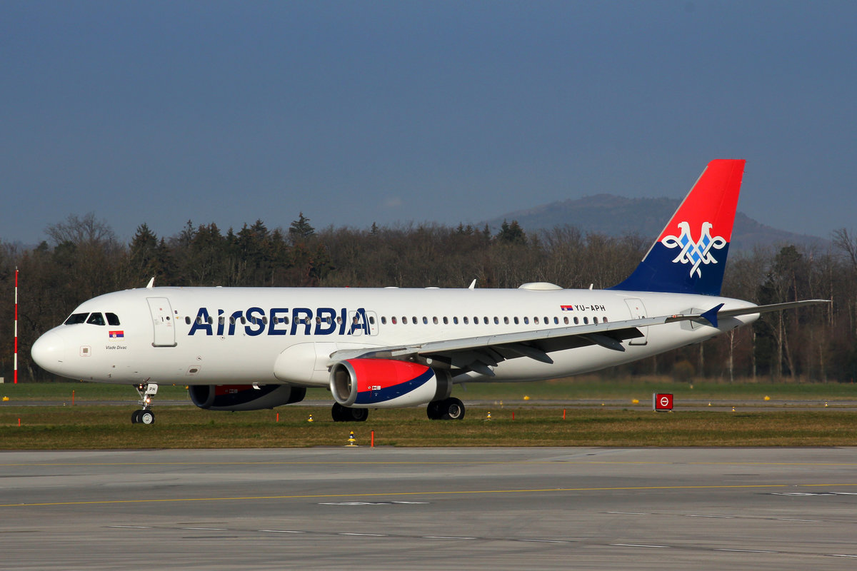 Air Serbia, YU-APH, Airbus A320-232, 28.März 2016, ZRH Zürich, Switzerland.
