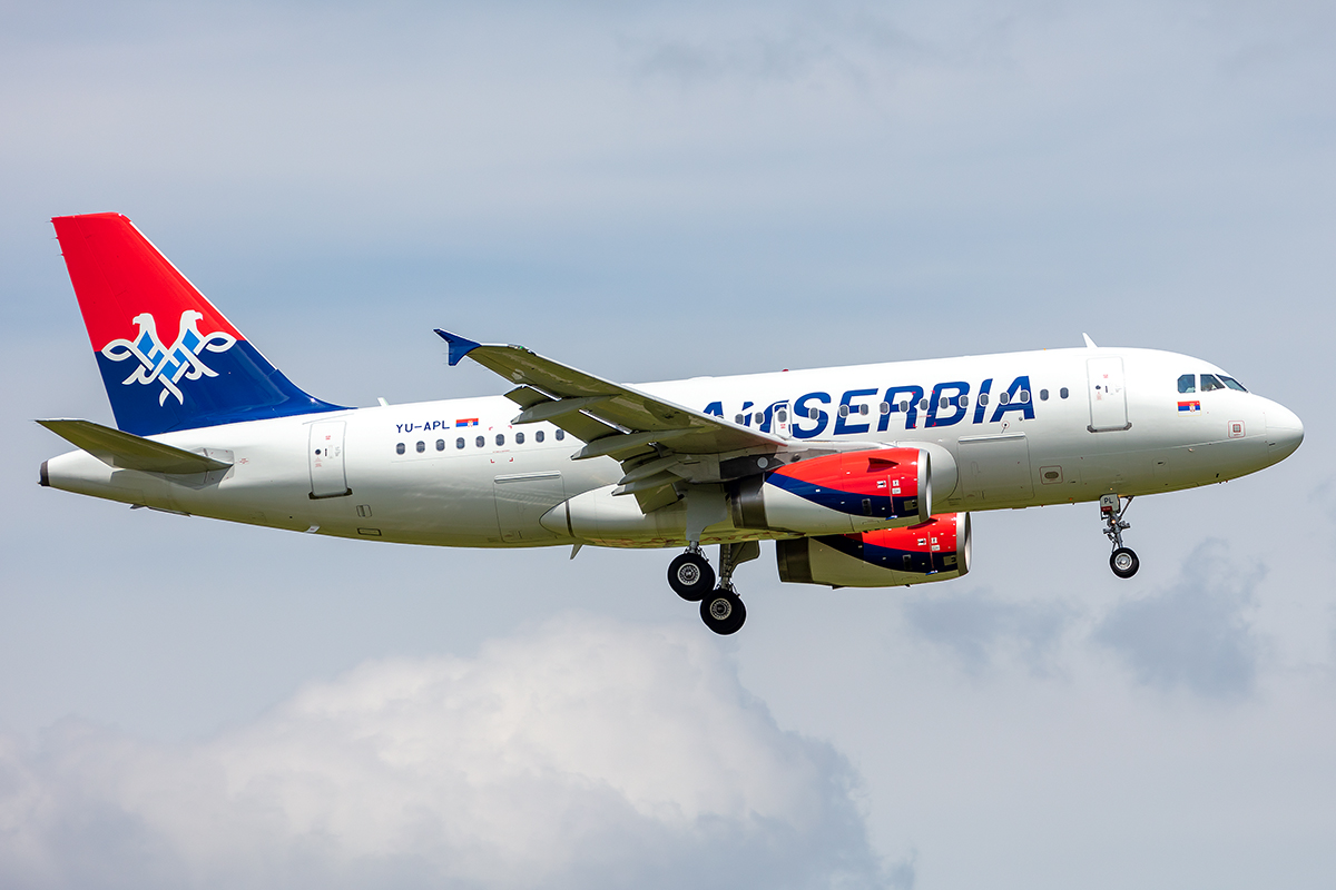 Air Serbia, YU-APL, Airbus, A319-132, 26.06.2021, ZRH, Zürich, Switzerland