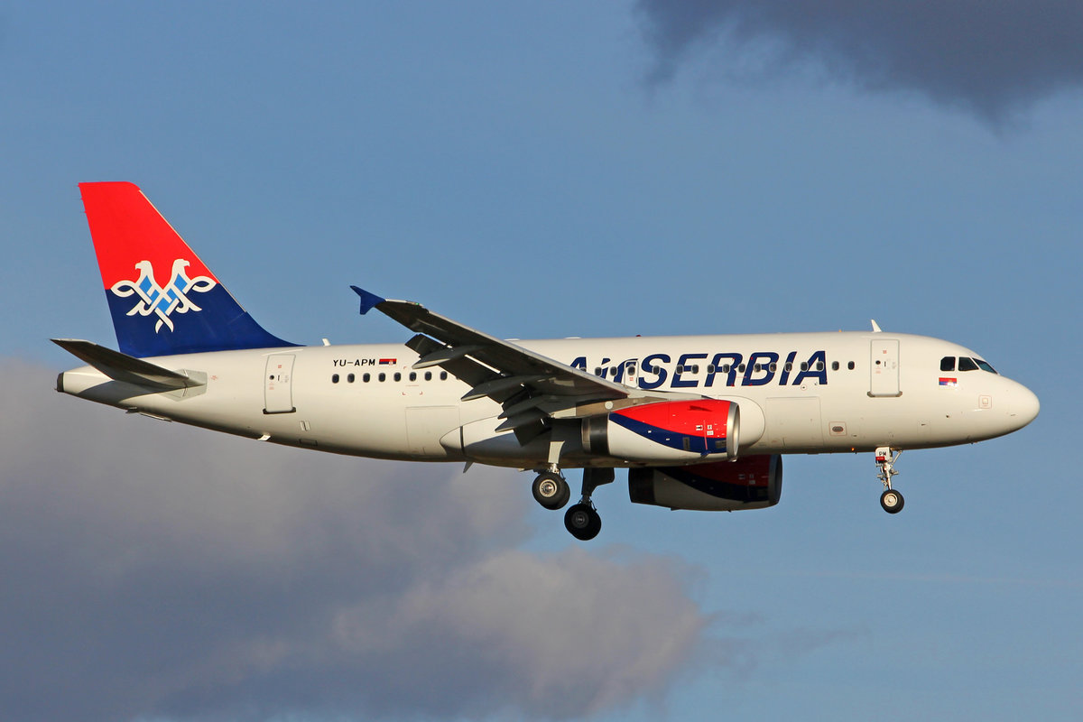 Air Serbia, YU-APM, Airbus A319-132, msn: 4301, 26.Dezember 2020, ZRH Zürich, Switzerland.